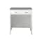 James Martin Vanities Addison 30in Countertop Unit, Glossy White w/ 3 CM Grey Expo Quartz Top E444-CU30-GW-3GEX - alternate 1